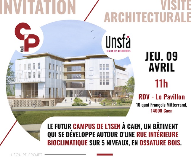 Visite chantier ISEN de Caen Epicuria Architectes